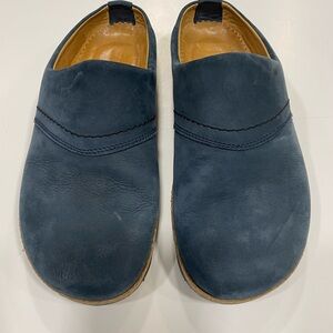 Haflinger suede leather cork clogs sz 37 women’s 6 blue excellent condition